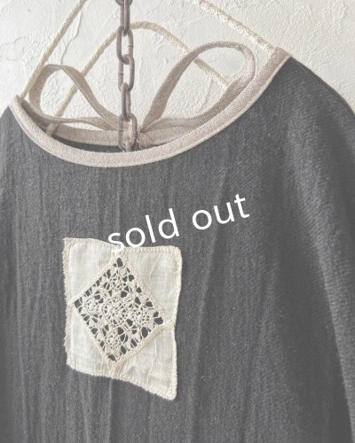 画像6: MARCHE' DE SOEUR/ブルターニュのワンピース・黒×ベージュ