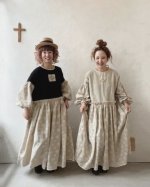 画像11: MARCHE' DE SOEUR／ブルターニュのワンピース・ココアベージュ×黒刺繍 (11)