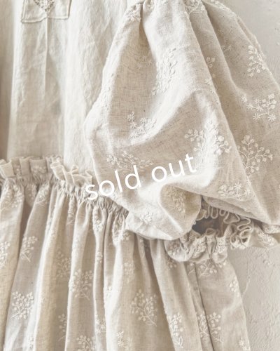 画像8: MARCHE' DE SOEUR／ブルターニュのワンピース・ミルク×生成り刺繍