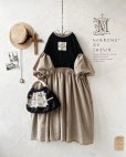 画像1: MARCHE' DE SOEUR／ブルターニュのワンピース・黒×ベージュ (1)