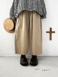 画像1: seasew.／コットンヘンプタックパンツ・ベージュ (1)