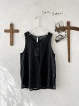 画像1: seasew.／ボイルワッシャータンクトップ ・ブラック (1)