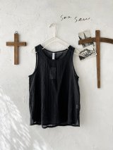 seasew.／ボイルワッシャータンクトップ ・ブラック