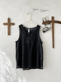 seasew.／ボイルワッシャータンクトップ ・ブラック