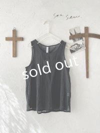 seasew.／ボイルワッシャータンクトップ ・ブラック