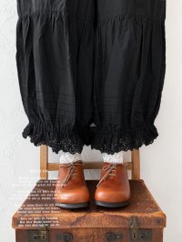 manoamano/１段レースドロワーズペチパンツ・黒