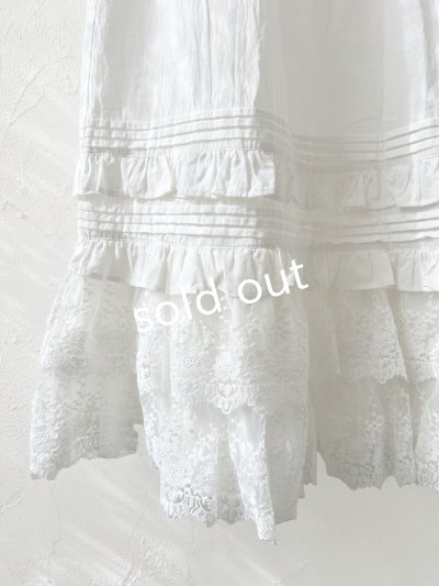 画像3: manoamano/レースティアードペチスカート・オフ