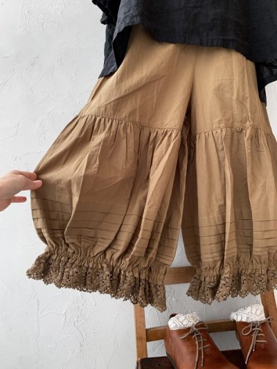 画像6: manoamano/１段レースドロワーズペチパンツ・オリーブ