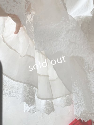 画像5: manoamano/レースティアードペチスカート・オフ