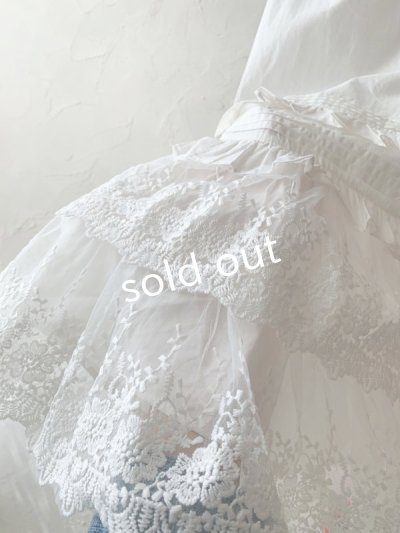 画像4: manoamano/レースティアードペチスカート・オフ