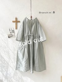 Branch m'/ドロスト羽織ワンピース・グレー