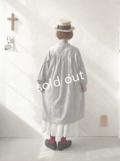画像10: Branch m'/タックシャツチュニック・ライトグレー