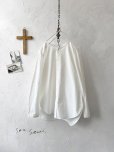 画像1: seasew.／高密度ツイルノーカラーシャツ・オフ (1)