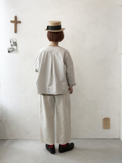 画像13: seasew./コットンヘンプタックパンツ・生成り