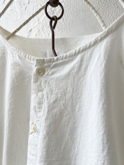 画像2: seasew.／高密度ツイルノーカラーシャツ・オフ