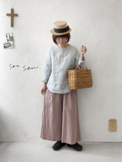 画像1: seasew.／ワッシャータックワイドパンツ・ピンク