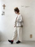 画像1: seasew.／コットンヘンプタックパンツ・生成り (1)
