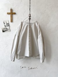seasew.／タイプライターワッシャー長袖シャツ・ライトベージュ