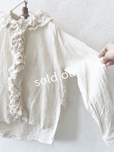 画像9: MARCHE' DE SOEUR/フローフリルタイトブラウス・アイボリー