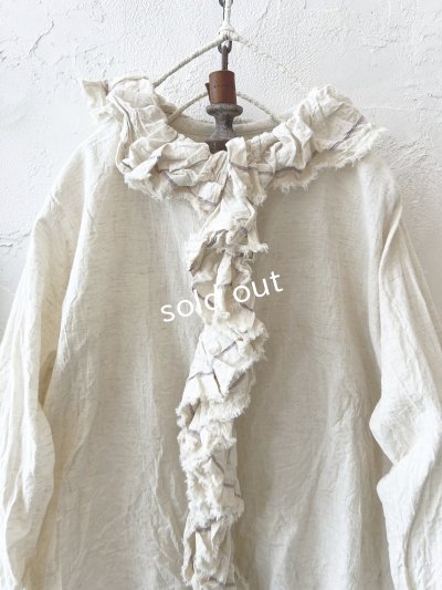 画像2: MARCHE' DE SOEUR／フローフリルタイトブラウス・アイボリー