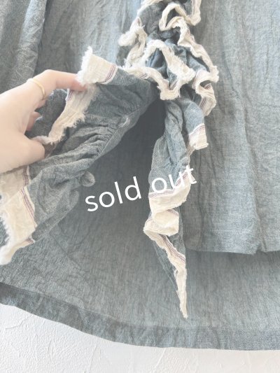 画像5: MARCHE' DE SOEUR/フローフリルタイトブラウス・ブルー