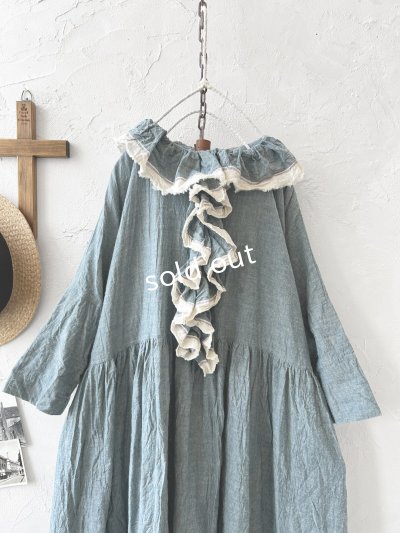 画像2: MARCHE' DE SOEUR／フローフリルワンピース・ブルー