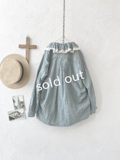 画像8: MARCHE' DE SOEUR/フローフリルタイトブラウス・ブルー