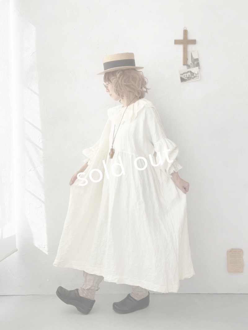 画像14: MARCHE' DE SOEUR／ラッフル襟のワンピース・オフ (14)