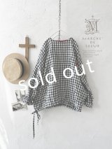 MARCHE' DE SOEUR／裾絞りリネンプルオーバー・ギンガム