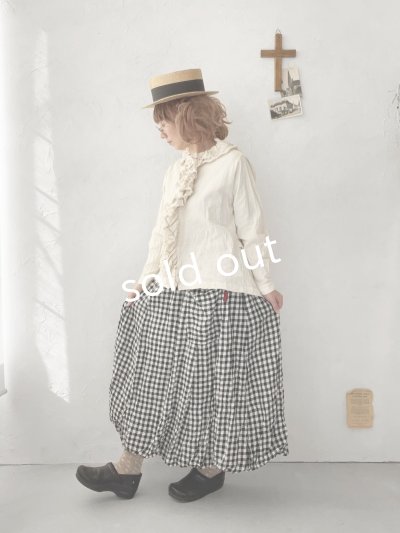 画像14: MARCHE' DE SOEUR/フローフリルタイトブラウス・アイボリー