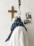 画像5: MARCHE' DE SOEUR／革タグ付きストール・ブルーチェック