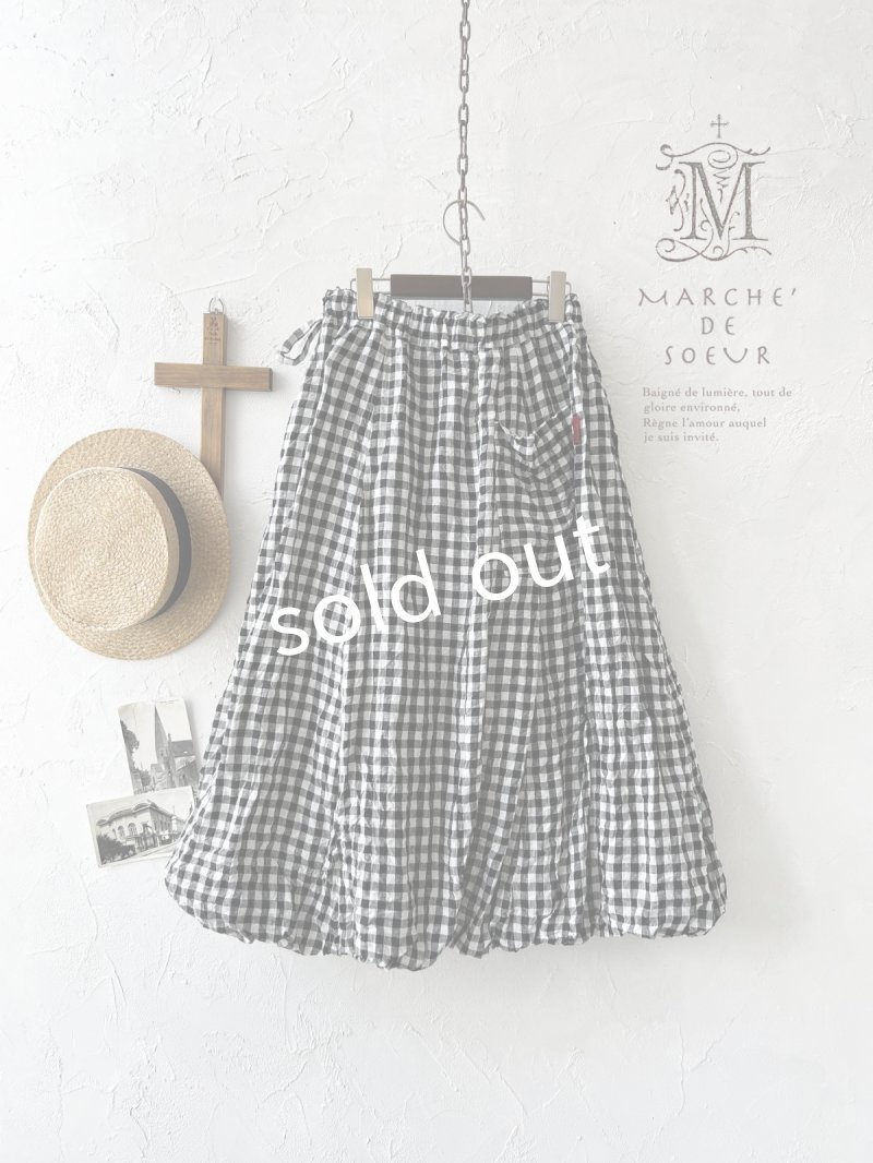 画像1: MARCHE' DE SOEUR／バルーンスカート・ギンガム (1)