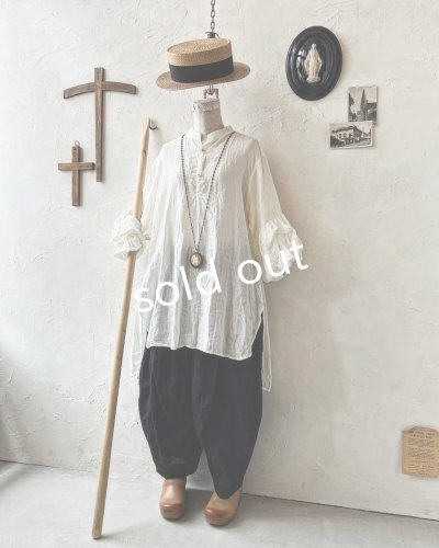 画像9: HALLELUJAH／11, Edwardian Chemise エドワーディアン ブラウス・Off-white 