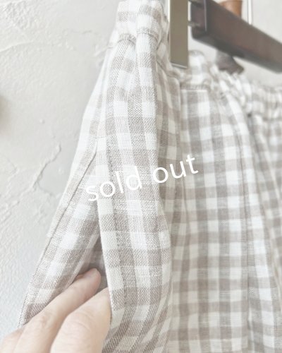 画像4: Branch m'/ギンガムチェックスカート・ベージュ