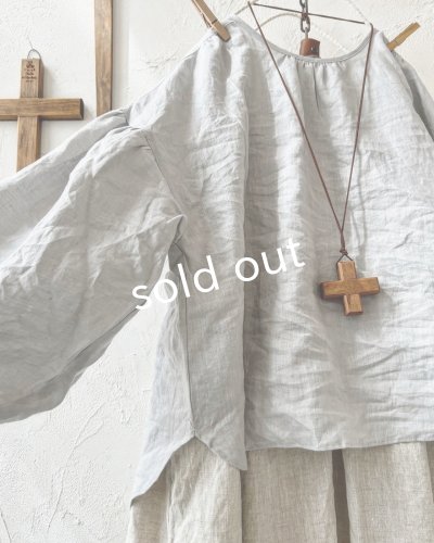 画像4: Branch m'/織姫炊きリネンプルオーバー・ライトグレー
