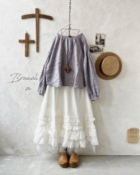 Branch m'/織姫炊きリネンプルオーバー・ラベンダー