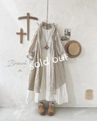 Branch m'/リネンのロングカーディガン・ナチュラル