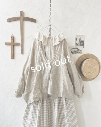 画像3: Branch m'/リネンのボレロカーディガン・ナチュラル