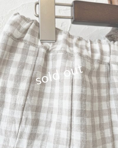 画像3: Branch m'/ギンガムチェックスカート・ベージュ