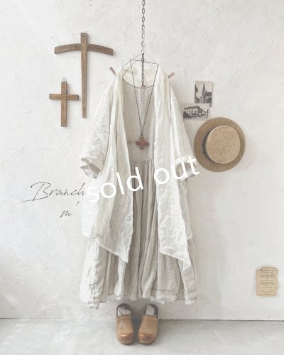 画像2: Branch m'/リネンのロングカーディガン・オフ