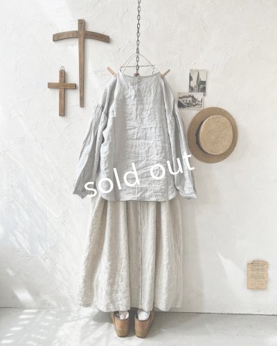 画像7: Branch m'/織姫炊きリネンプルオーバー・ライトグレー