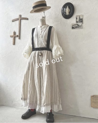 画像2: HALLELUJAH／12.Victorian Pantalon ヴィクトリアンパンタロン・flax stripe