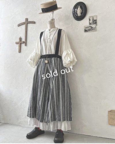 画像2: HALLELUJAH／12.Victorian Pantalon ヴィクトリアンパンタロン・Gray stripe
