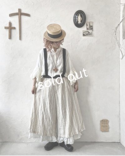 画像18: HALLELUJAH／12.Victorian Pantalon ヴィクトリアンパンタロン・flax stripe