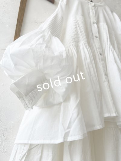 画像4: tegami/ドロップピンタックのカフスブラウス・オフ