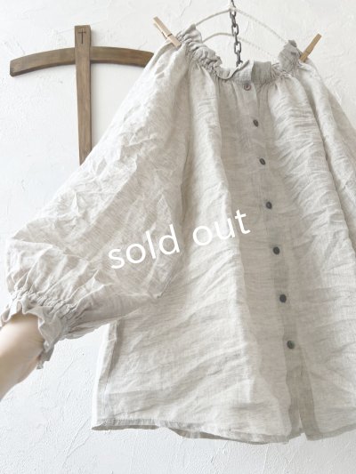 画像5: sloe/リネンギャザー襟のブラウス・ナチュラル
