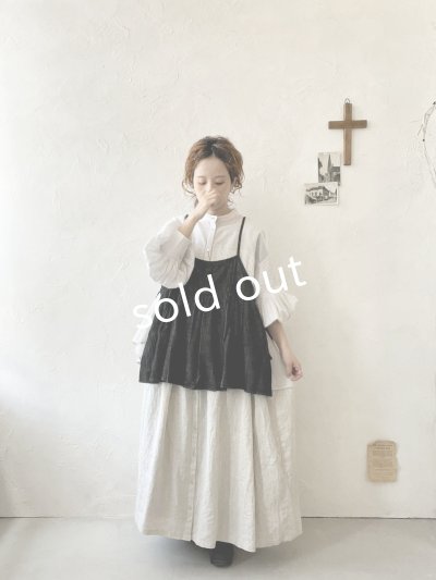 画像8: sloe/サイドリボンのデニムキャミ・ブラック