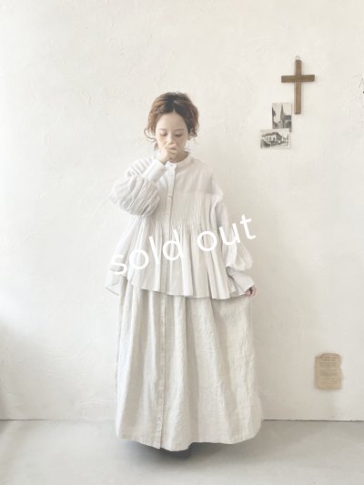 画像9: tegami/ドロップピンタックのカフスブラウス・オフ