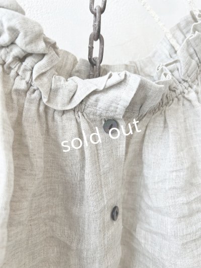 画像3: sloe/リネンギャザー襟のブラウス・ナチュラル