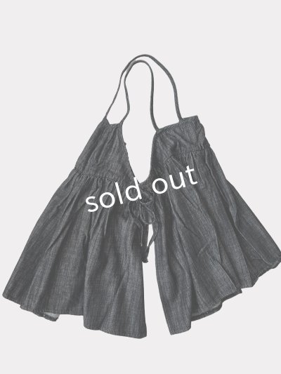 画像5: sloe/サイドリボンのデニムキャミ・ブラック